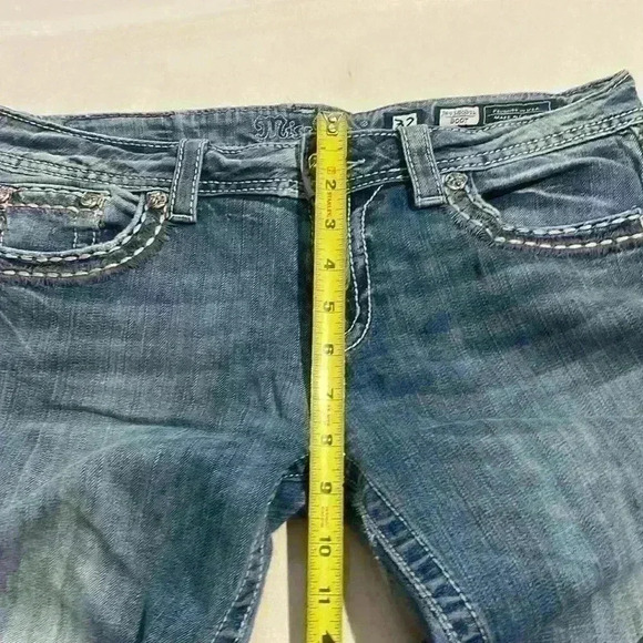 Miss Me Jeans Distressed Bootcut Boot Bedazzled Y2K Womens Size 32 JE5380B5L - Picture 7 of 16